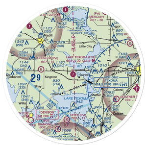 Lake Texoma State Park Airport (F31) VFR Sectional Sticker (30 mile)