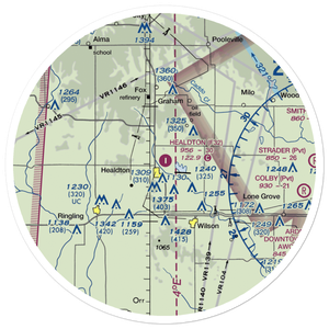 Healdton Municipal Airport (F32) VFR Sectional Sticker (30 mile)