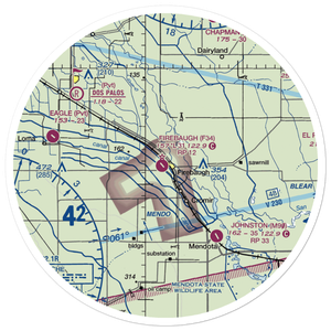 Firebaugh Airport (F34) VFR Sectional Sticker (30 mile)