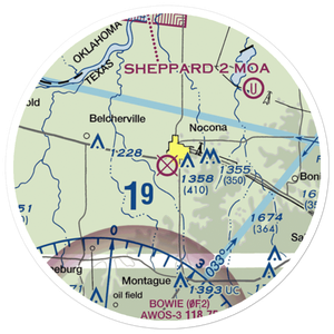 Nocona Airport (F48) VFR Sectional Sticker (20 mile)