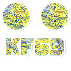 Air Park Dallas Airport (F69) VFR Sectional Sticker Pack