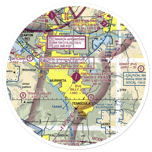 French Valley Airport (F70) VFR Sectional Sticker (30 mile)