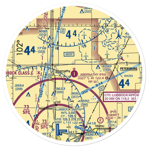 Abernathy Municipal Airport (F83) VFR Sectional Sticker (30 mile)
