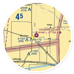 Cochran County Airport (F85) VFR Sectional Sticker (20 mile)