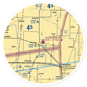 Cochran County Airport (F85) VFR Sectional Sticker (30 mile)