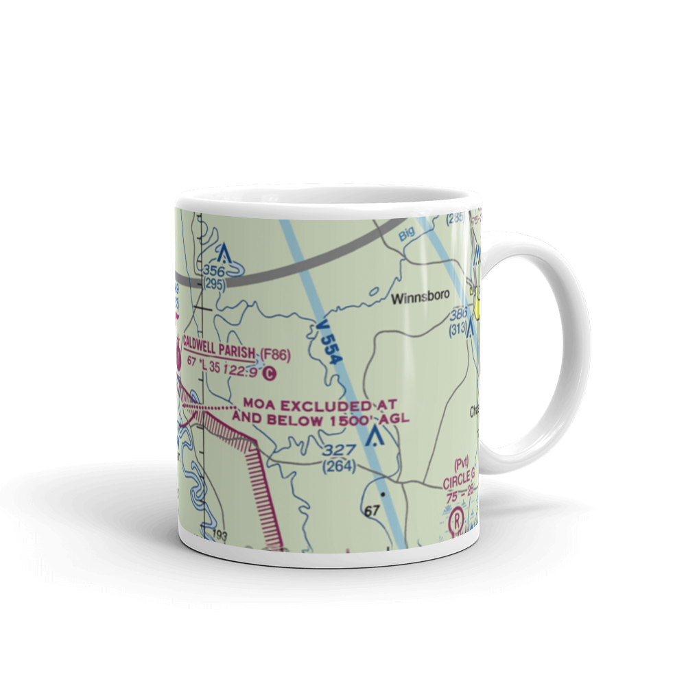 Caldwell Parish Airport (F86) VFR Sectional  Mug 
