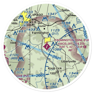 Farmington Regional Airport (FAM) VFR Sectional Sticker (20 mile)