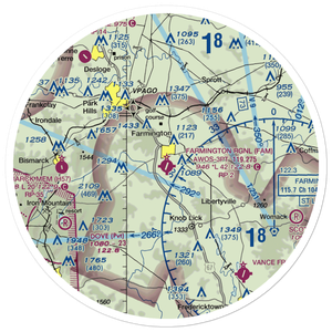 Farmington Regional Airport (FAM) VFR Sectional Sticker (30 mile)