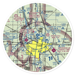 Hector International Airport (FAR) VFR Sectional Sticker (30 mile)