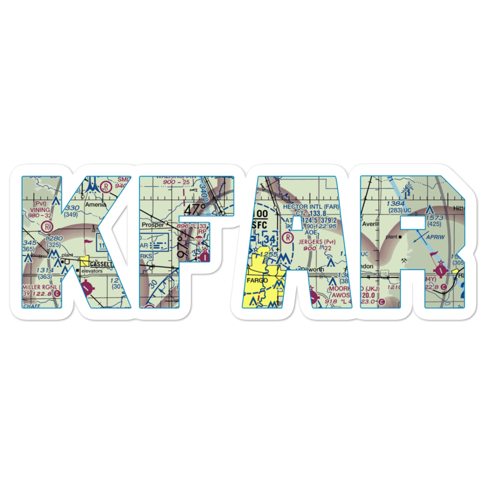 Hector International Airport (FAR) VFR Sectional Sticker 