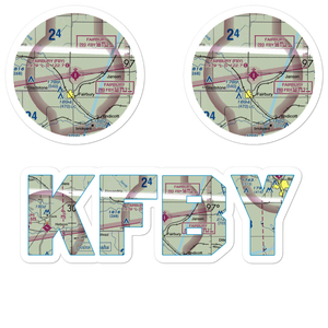 Fairbury Municipal Airport (FBY) VFR Sectional Sticker Pack