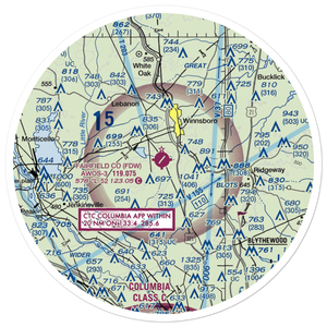 Fairfield County Airport (FDW) VFR Sectional Sticker (30 mile)