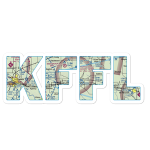 Fairfield Municipal Airport (FFL) VFR Sectional Sticker