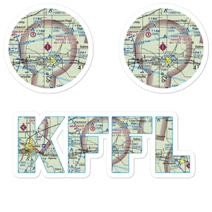 Fairfield Municipal Airport (FFL) VFR Sectional Sticker Pack