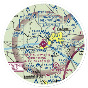 Capital City Airport (FFT) VFR Sectional Sticker (20 mile)