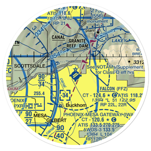 Falcon Field (FFZ) VFR Sectional Sticker (20 mile)
