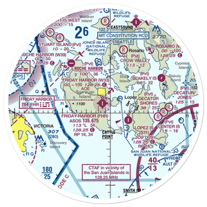 Friday Harbor Airport (FHR) VFR Sectional Sticker (30 mile)