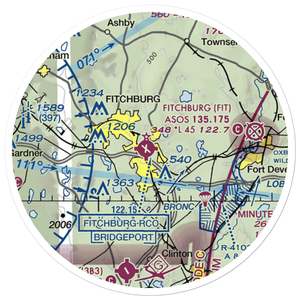 Fitchburg Municipal Airport (FIT) VFR Sectional Sticker (20 mile)
