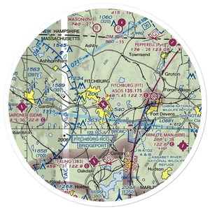 Fitchburg Municipal Airport (FIT) VFR Sectional Sticker (30 mile)