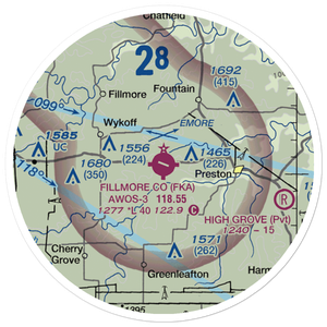 Fillmore County Airport (FKA) VFR Sectional Sticker (20 mile)