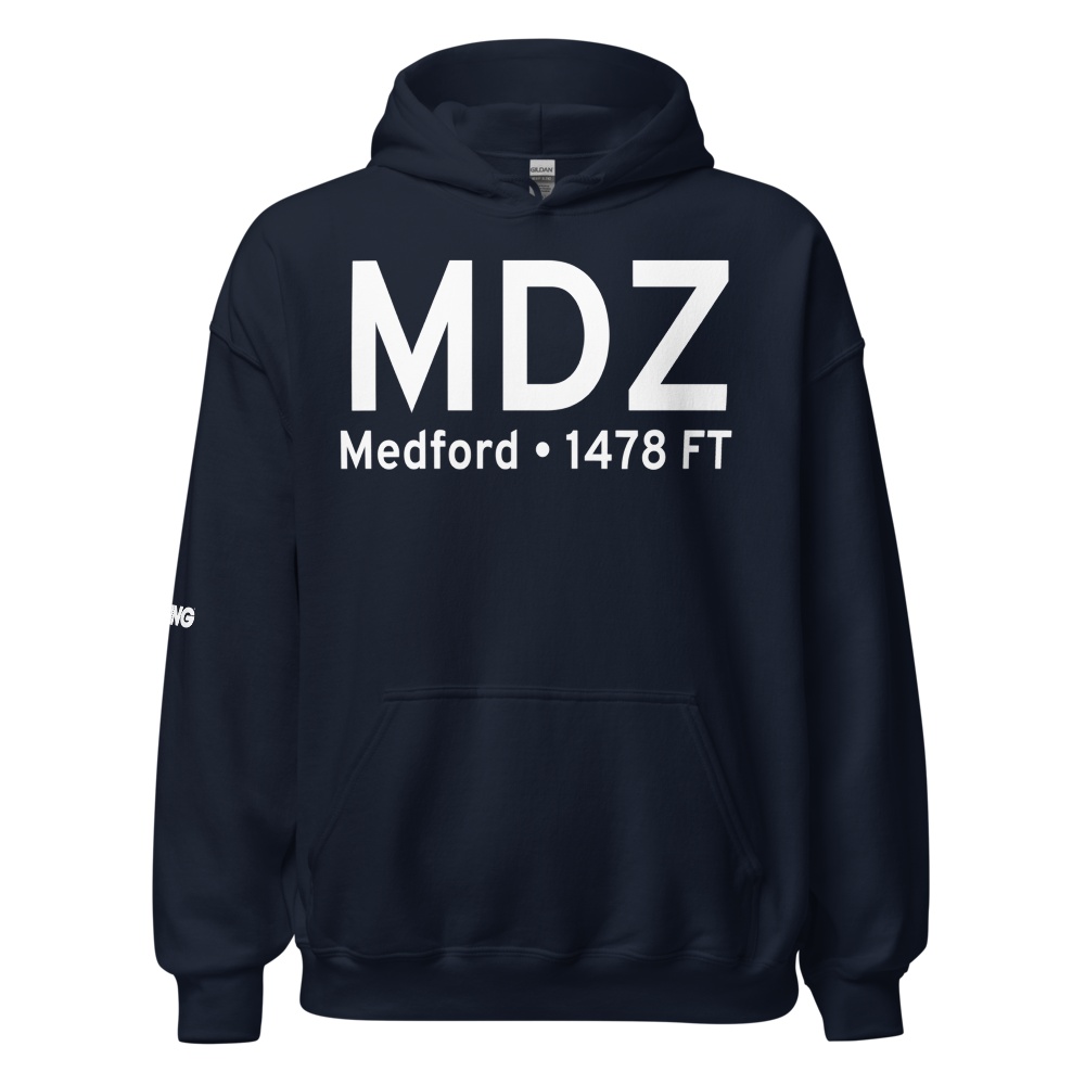 Medford (KMDZ) Airport Hoodie Sweatshirt 