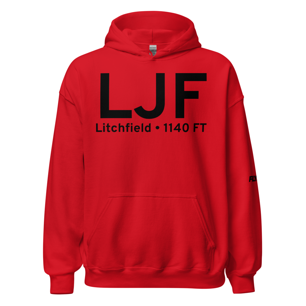 Litchfield (KLJF) Airport Hoodie Sweatshirt 