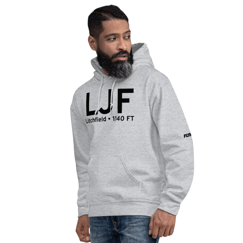Litchfield (KLJF) Airport Hoodie Sweatshirt 