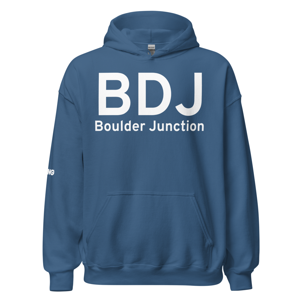 Boulder Junction (KBDJ) Airport Hoodie Sweatshirt 