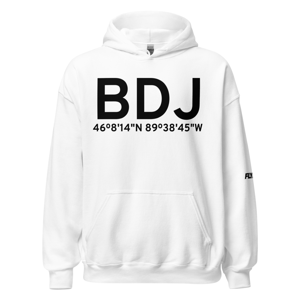 Boulder Junction (KBDJ) Airport Hoodie Sweatshirt 