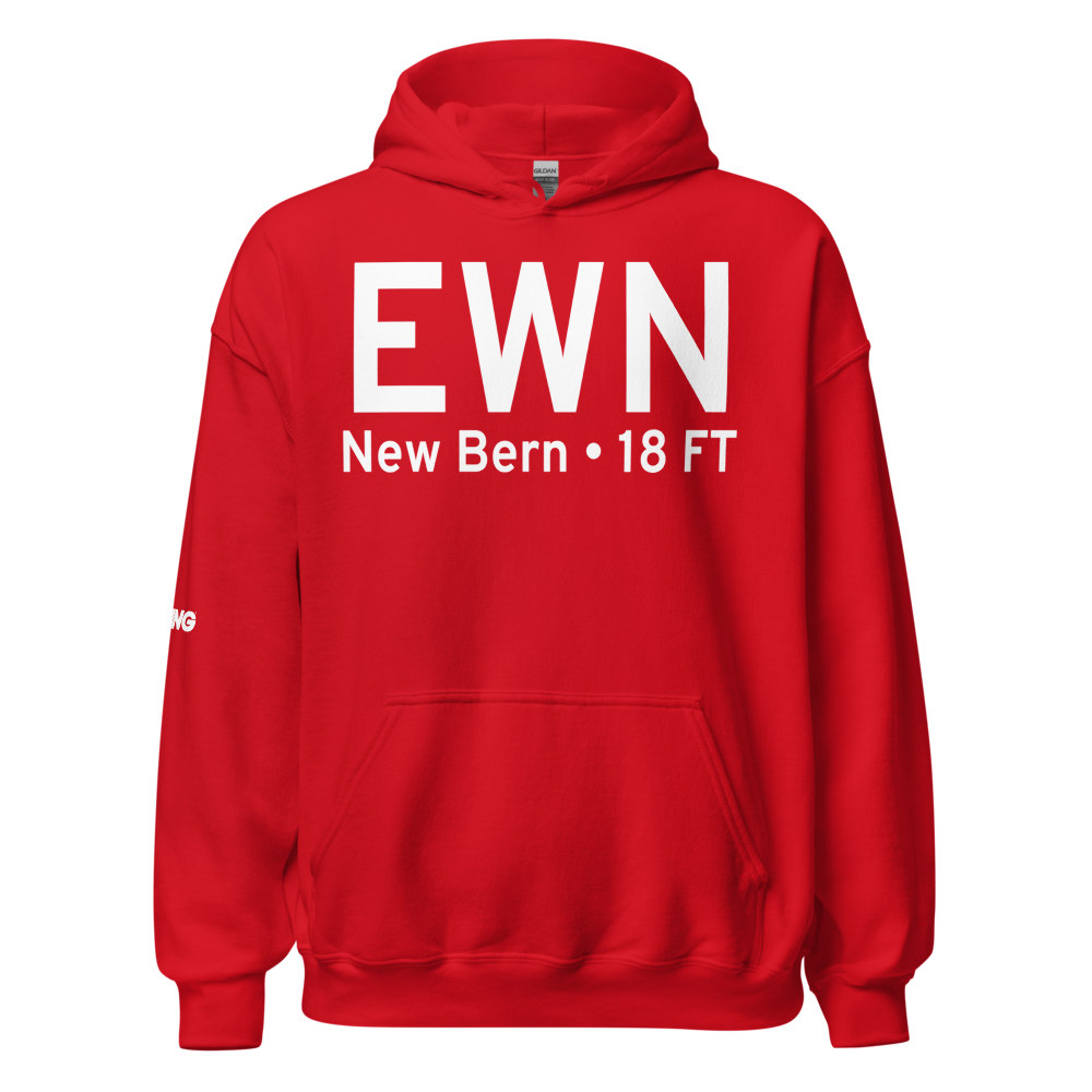 New Bern (KEWN) Airport Hoodie Sweatshirt 