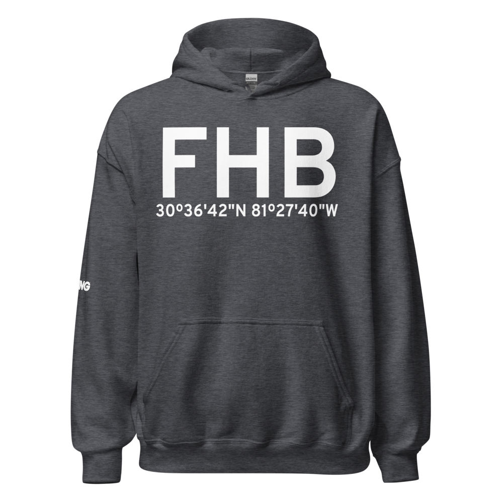 Fernandina Beach (FHB) Airport Hoodie Sweatshirt 