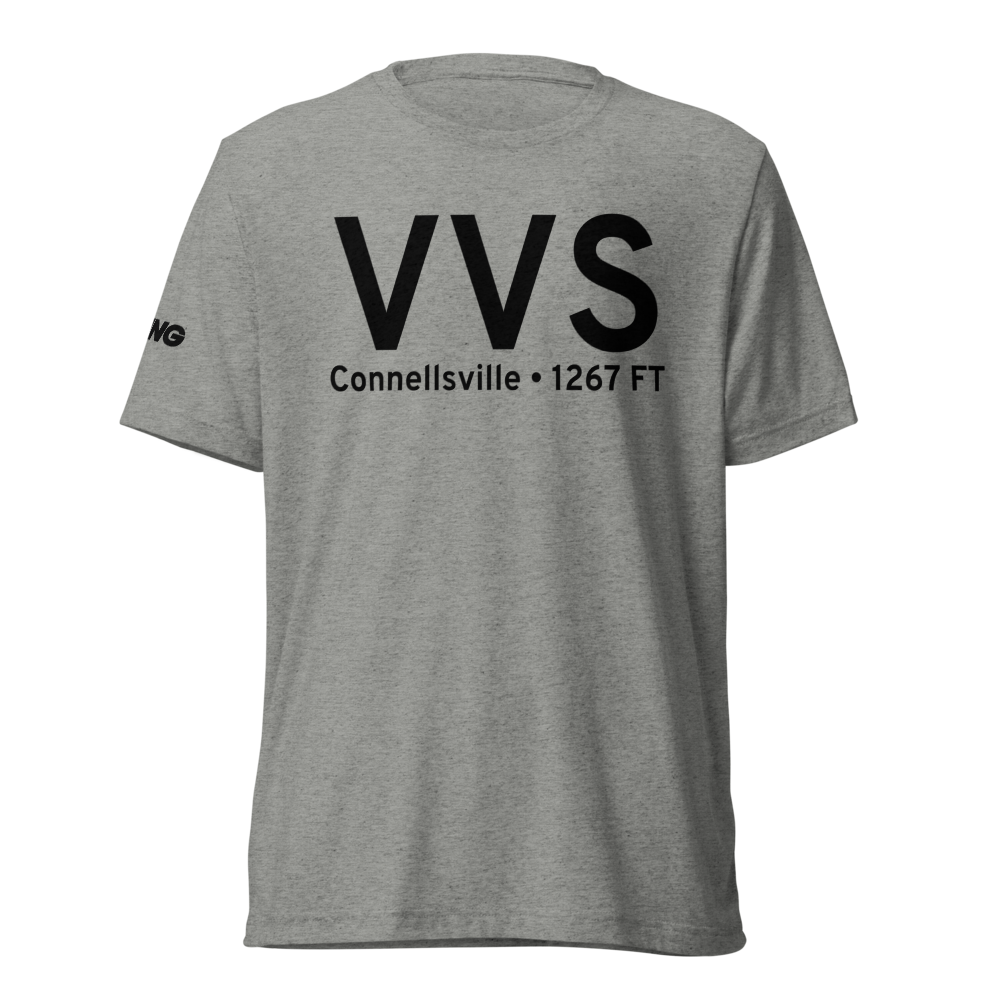 Connellsville (KVVS) Airport Tri-blend T-Shirt 