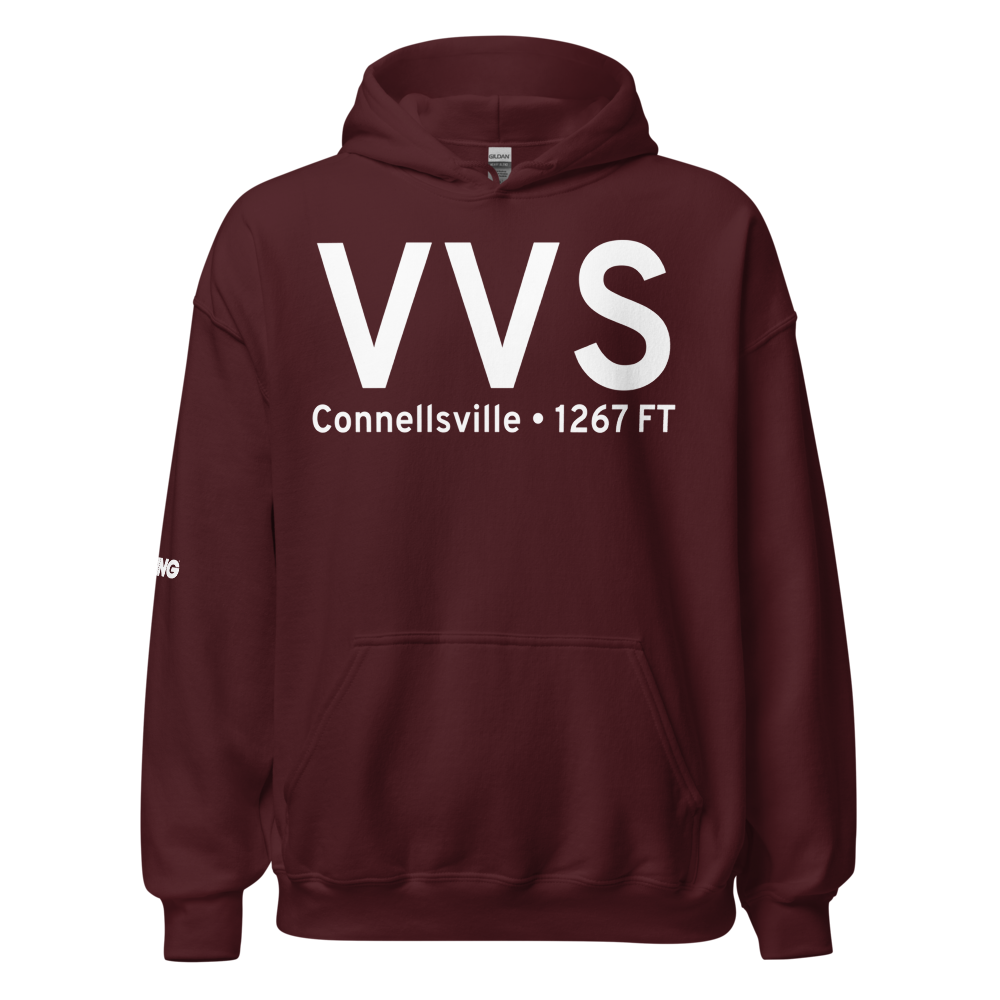 Connellsville (KVVS) Airport Hoodie Sweatshirt 