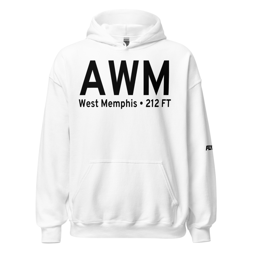 West Memphis (KAWM) Airport Hoodie Sweatshirt 