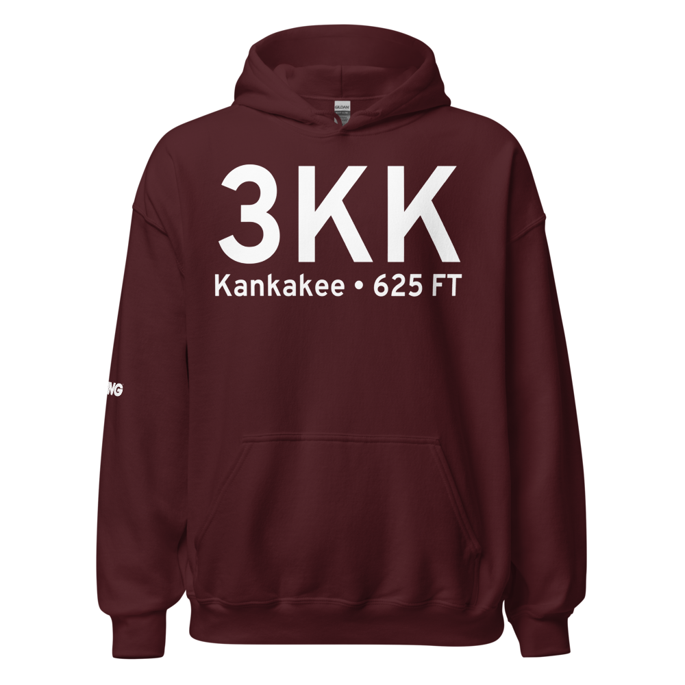 Kankakee (3KK) Airport Hoodie Sweatshirt 
