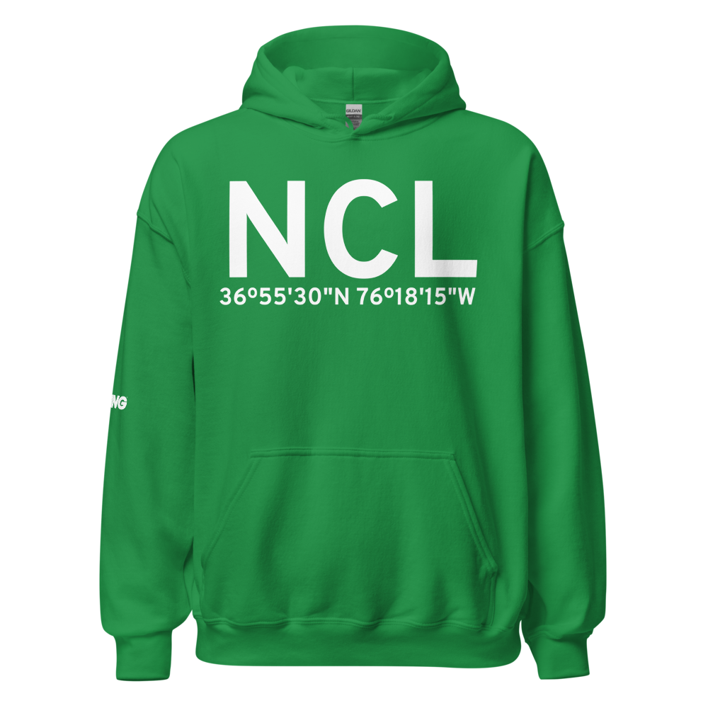 Norfolk (NCL) Airport Hoodie Sweatshirt 