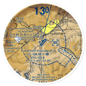 Flagstaff Pulliam Airport (FLG) VFR Sectional Sticker (20 mile)