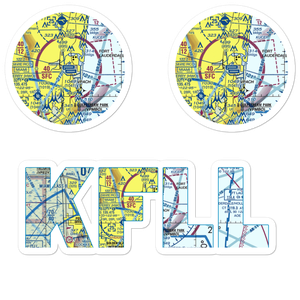 Fort Lauderdale Hollywood International Airport (FLL) VFR Sectional Sticker Pack