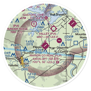 Marion County Regional Airport (FLP) VFR Sectional Sticker (20 mile)
