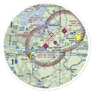 Marion County Regional Airport (FLP) VFR Sectional Sticker (30 mile)