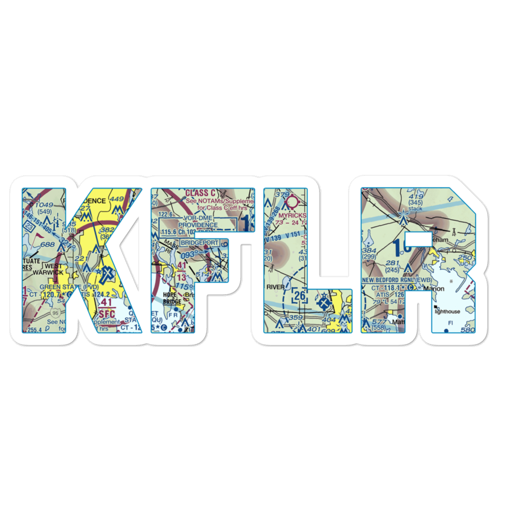 Fall River Airport (FLR) VFR Sectional Sticker 
