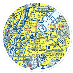 Flushing Airport (FLU) VFR Sectional Sticker (30 mile)
