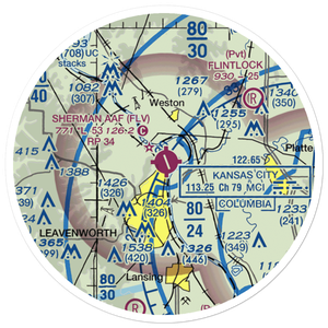 Sherman Army Air Field (FLV) VFR Sectional Sticker (20 mile)