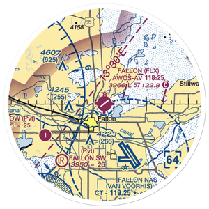 Fallon Municipal Airport (FLX) VFR Sectional Sticker (20 mile)
