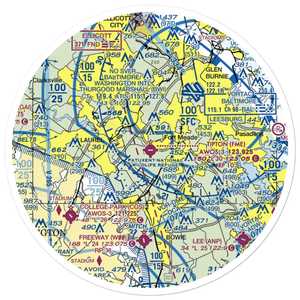Tipton Airport (FME) VFR Sectional Sticker (30 mile)
