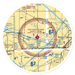 Fort Morgan Municipal Airport (FMM) VFR Sectional Sticker (30 mile)