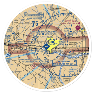 Four Corners Regional Airport (FMN) VFR Sectional Sticker (30 mile)