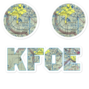 Topeka Regional Airport - Forbes Field (FOE) VFR Sectional Sticker Pack