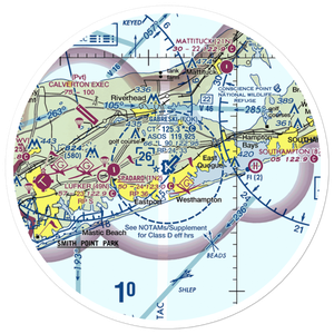 Francis S Gabreski Airport (FOK) VFR Sectional Sticker (30 mile)