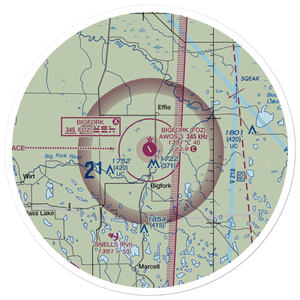 Bigfork Municipal Airport (FOZ) VFR Sectional Sticker (30 mile)